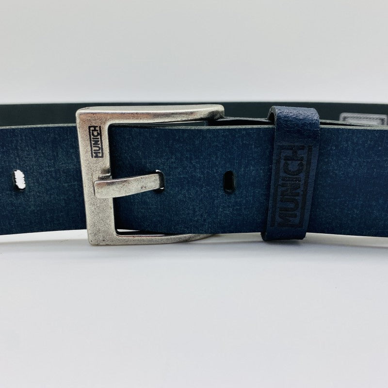 Cinturón de piel de serraje Munich en 38 mm
