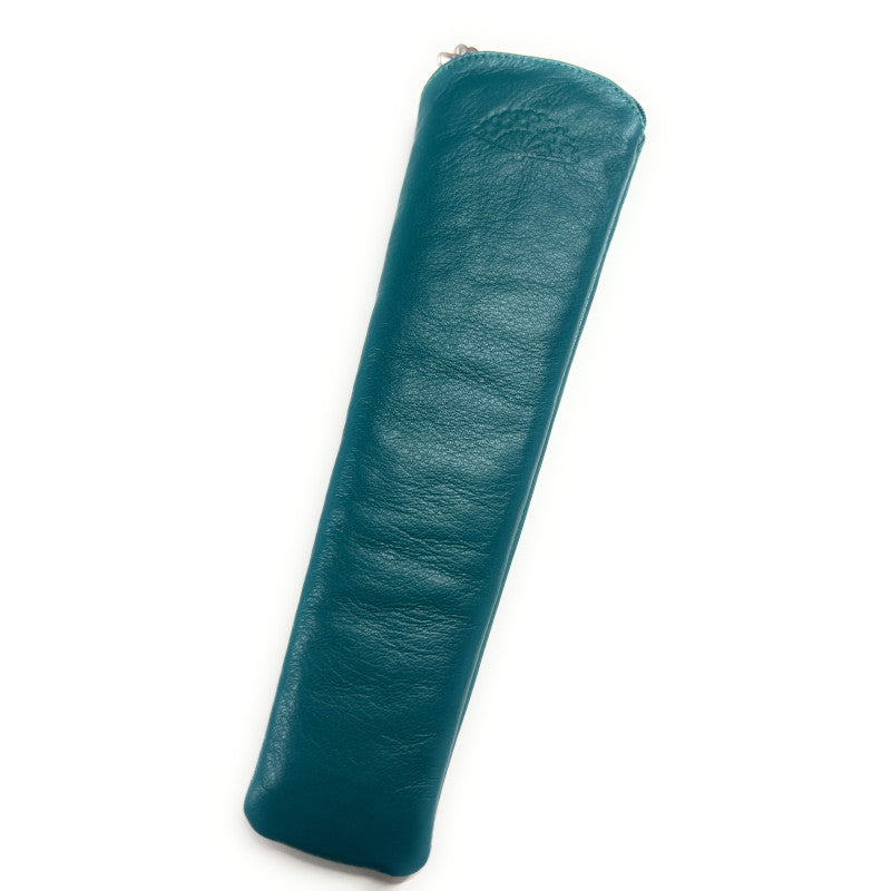 Funda de abanico de piel - Turquesa