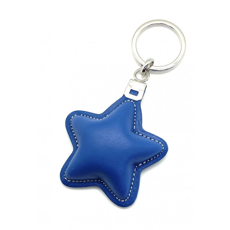 Llavero de piel de figuras - Estrella Azul