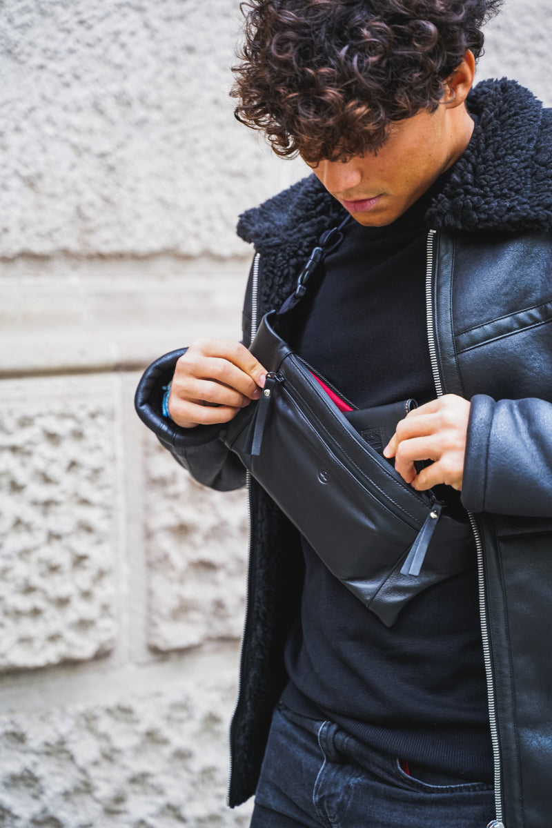 RIÑONERA NEGRA BOLSO HOMBRE LUGUPELL