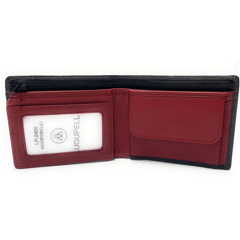 CARTERA HORIZONTAL CON MONEDAS Y CREMALLERA - 2408