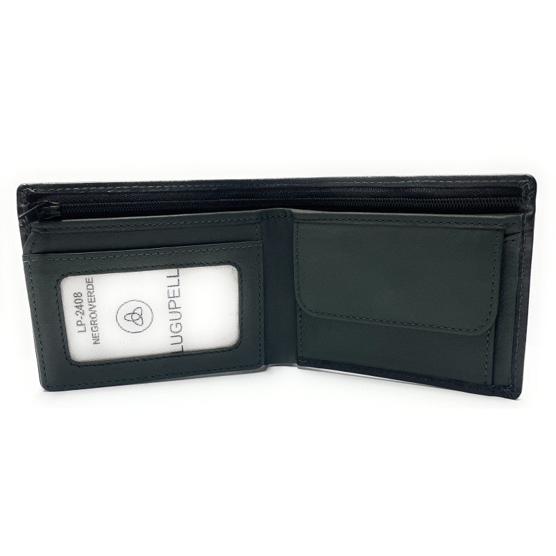 CARTERA HORIZONTAL CON MONEDAS Y CREMALLERA - 2408