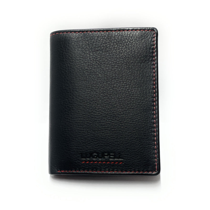 CARTERA VERTICAL CON BROCHE Y CREMALLERA INTERIOR SIN MONEDAS - 258