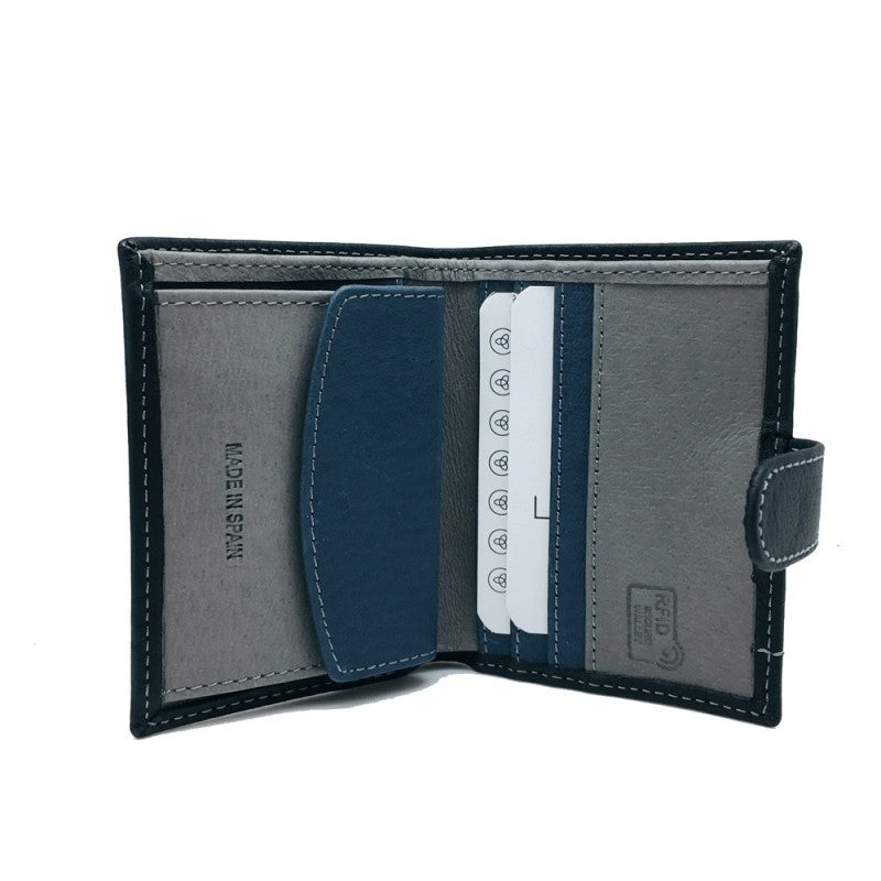 CARTERA CON BROCHE VERTICAL CON MONEDERO RIVER - 2700