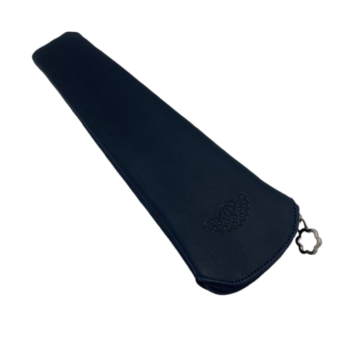 Funda de abanico de piel - Marino
