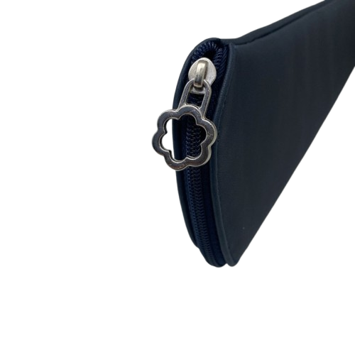 Funda de abanico de piel - Marino