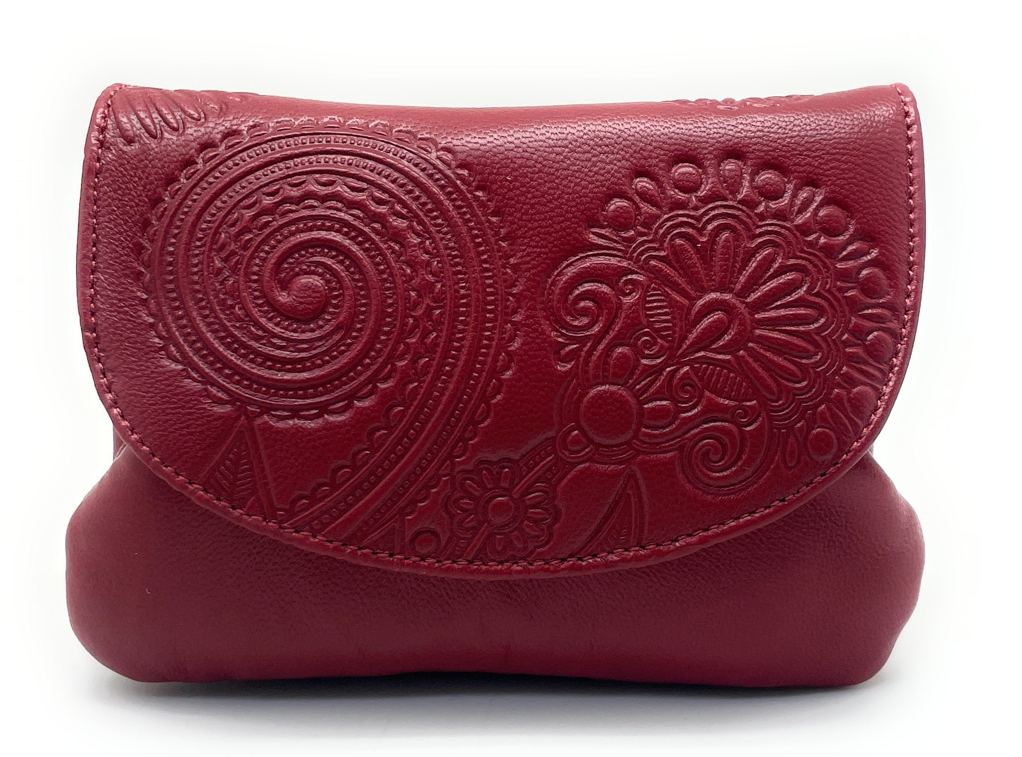 Monedero de Boquilla N428 - Liso - Cereza