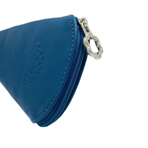 Funda de abanico de piel - Petroleo