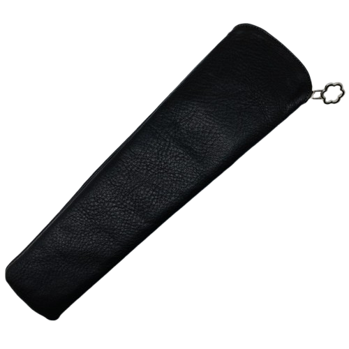 Funda de abanico de piel - Negro