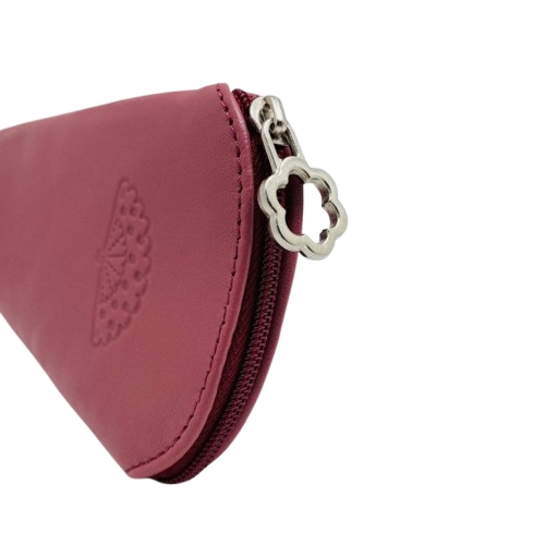 Funda de abanico de piel - Orquidea